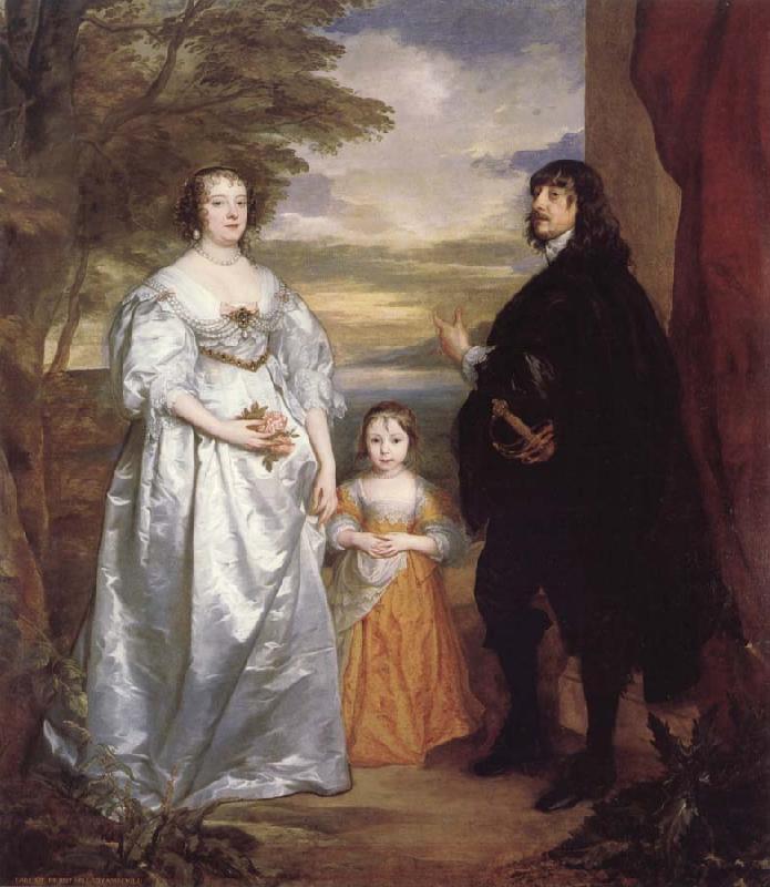 Anthony Van Dyck James Seventh Earl of Derby,His Lady and Child oil painting image